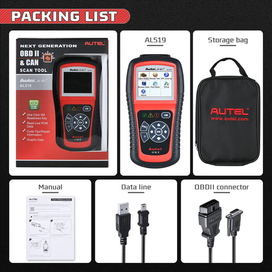 Autel AL519 OBD2 Scanner – Full Mode 6 CAN Code Reader