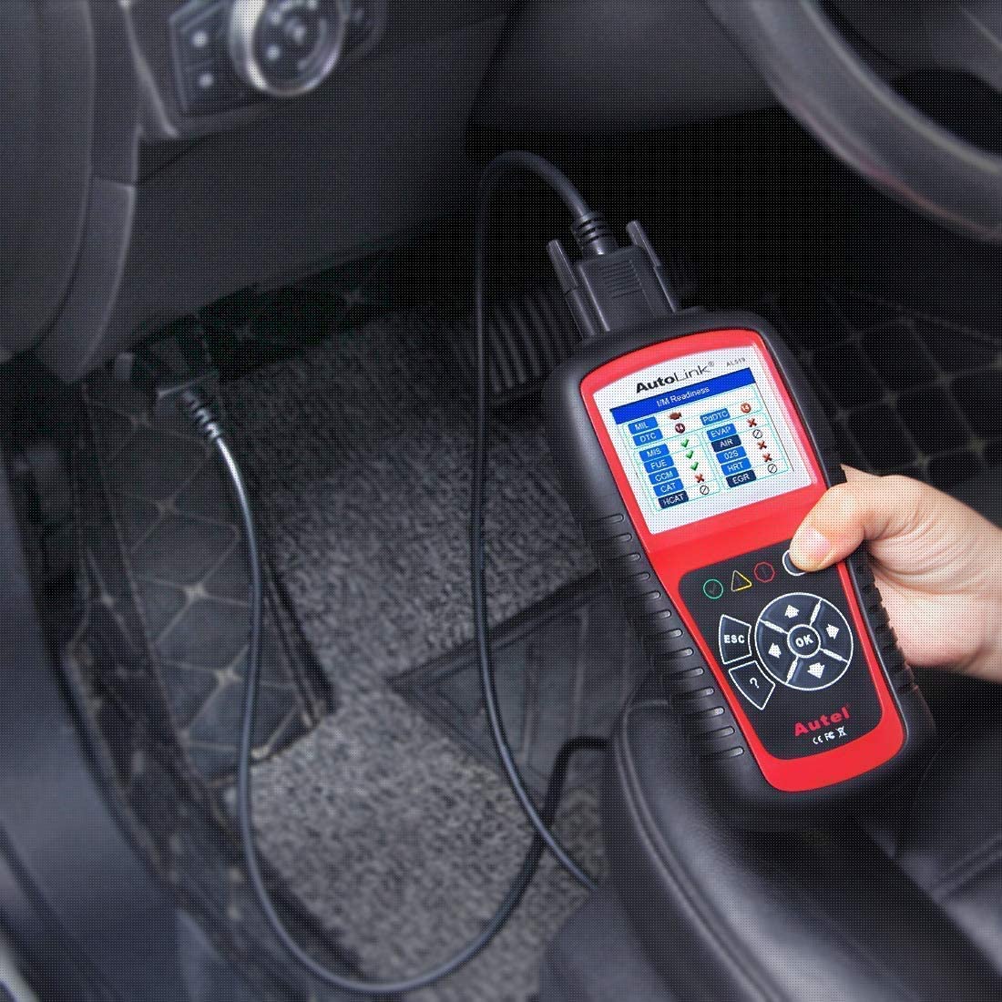 Autel AutoLink AL519 OBD2 Scanner – One-Click Smog Check & Live Data