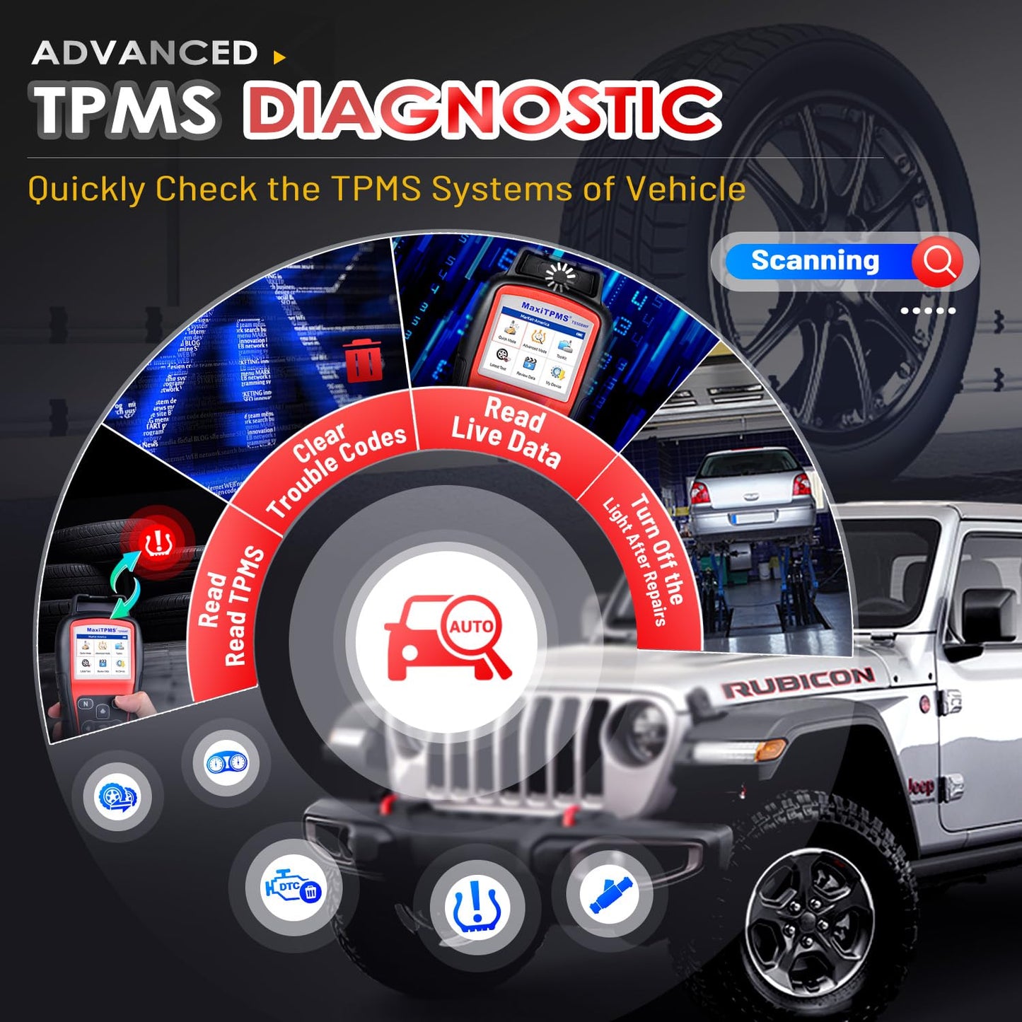 Autel MaxiTPMS TS508WF WiFi TPMS Programming & Reset Tool 2025