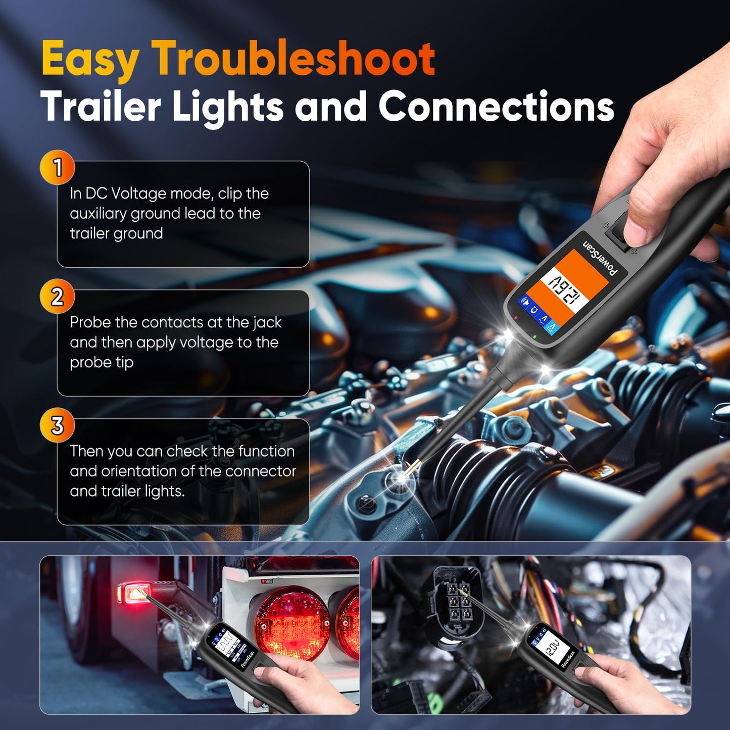 Autel PowerScan PS100 Circuit Tester – 12V/24V Diagnostic Tool