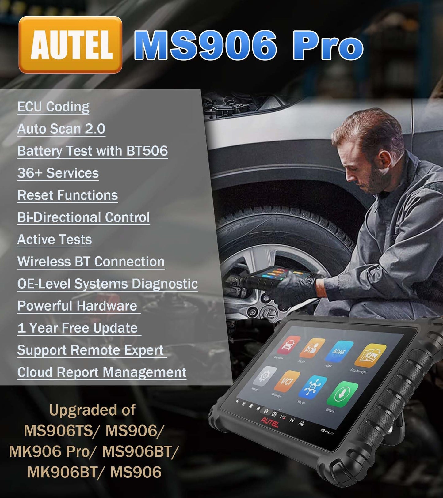 Autel MaxiSys MS906Pro Scan Tool – Advanced ECU Coding & Full Diagnostics