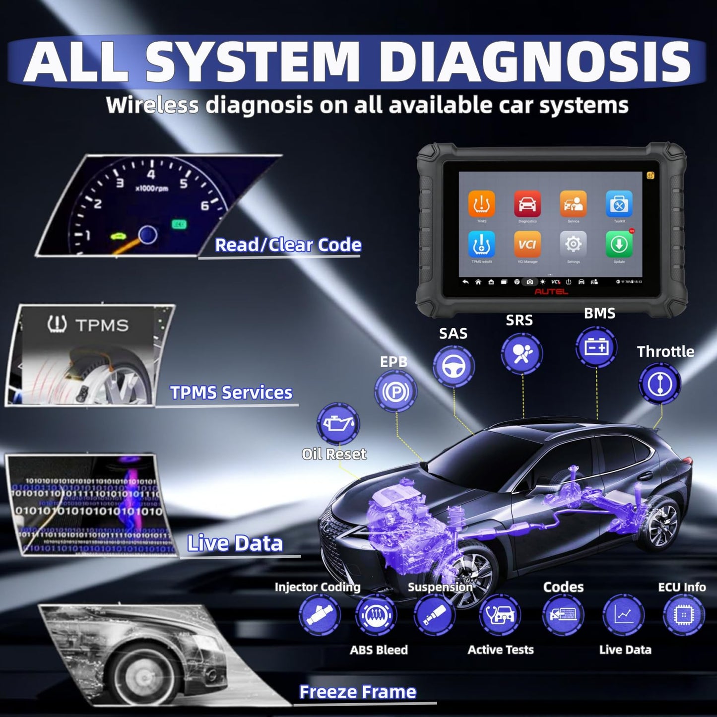 Autel MaxiTPMS TS900 – Advanced TPMS & All-System OBD2 Scanner