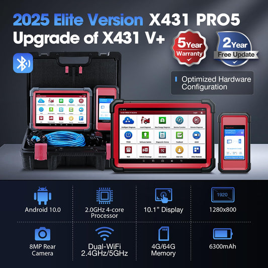 Launch X431 PRO 5 2025 J2534 ECU Programmer & Bi-Directional Scanner