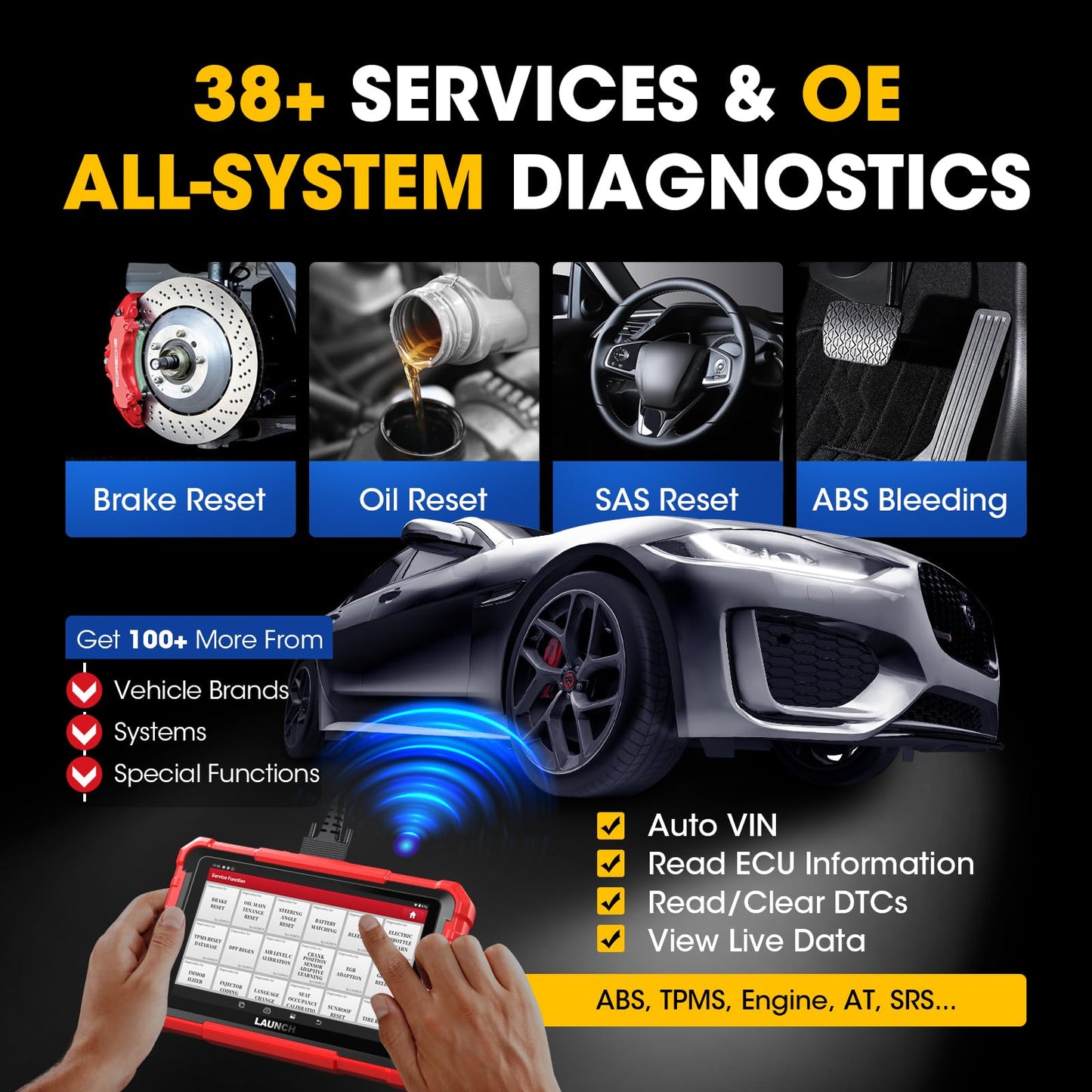 LAUNCH X431 PROS Elite 2025 OBD2 Scanner | 38+ Services & ECU Coding