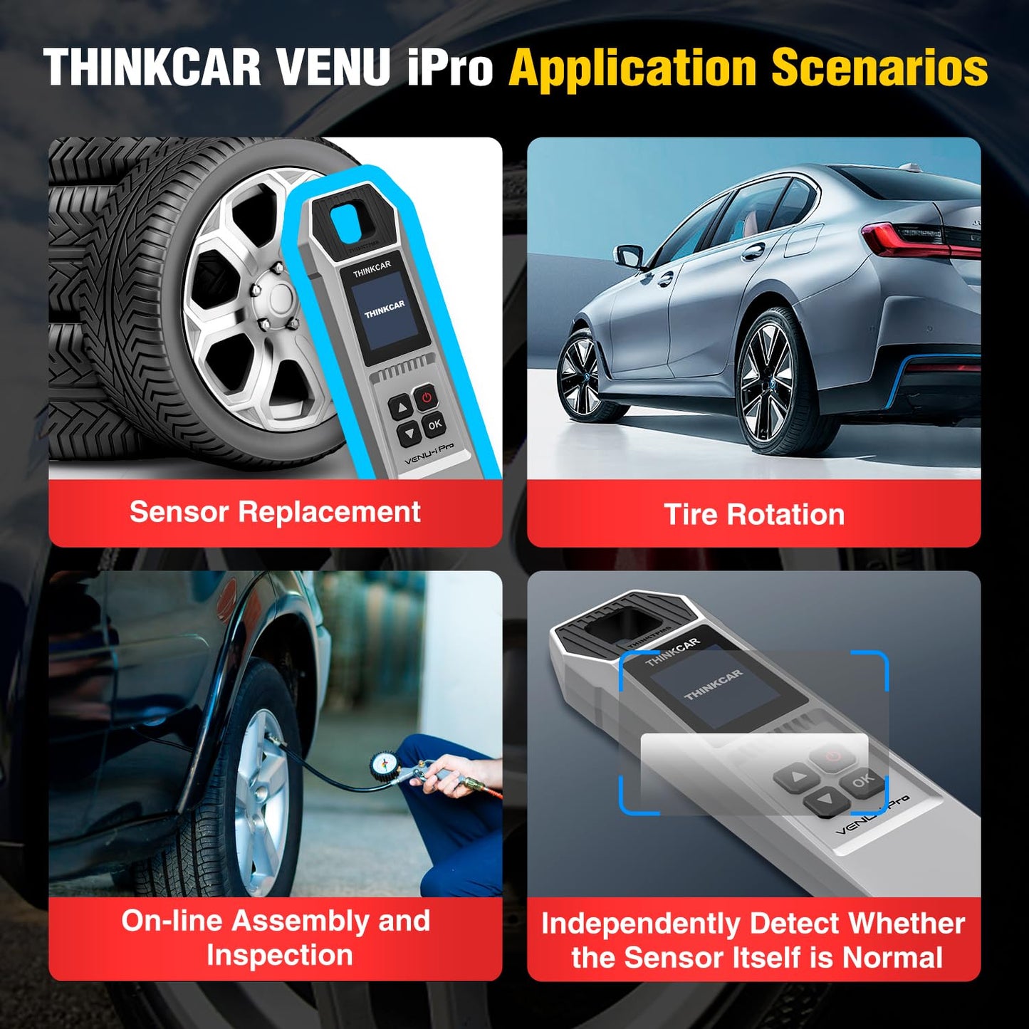 ThinkCar VENU iPro TPMS Tool – Relearn & Program Sensors