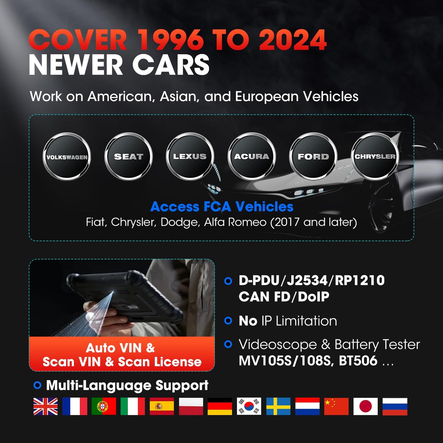 Autel Ultra Lite 2025 Scanner – ECU Programming, 40+ Services