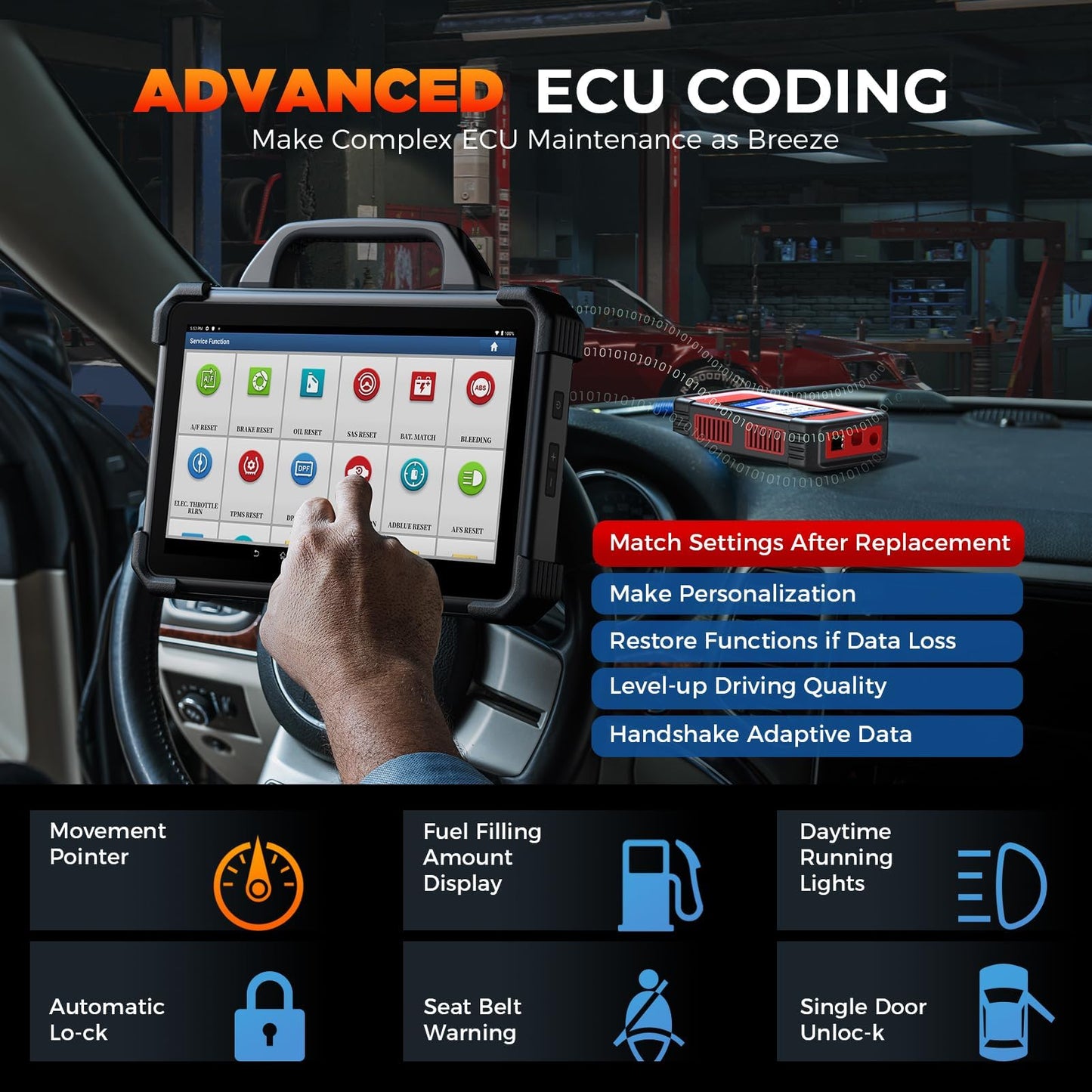 LAUNCH X431 PADVII Scanner – ECU Programming & 60+ Services