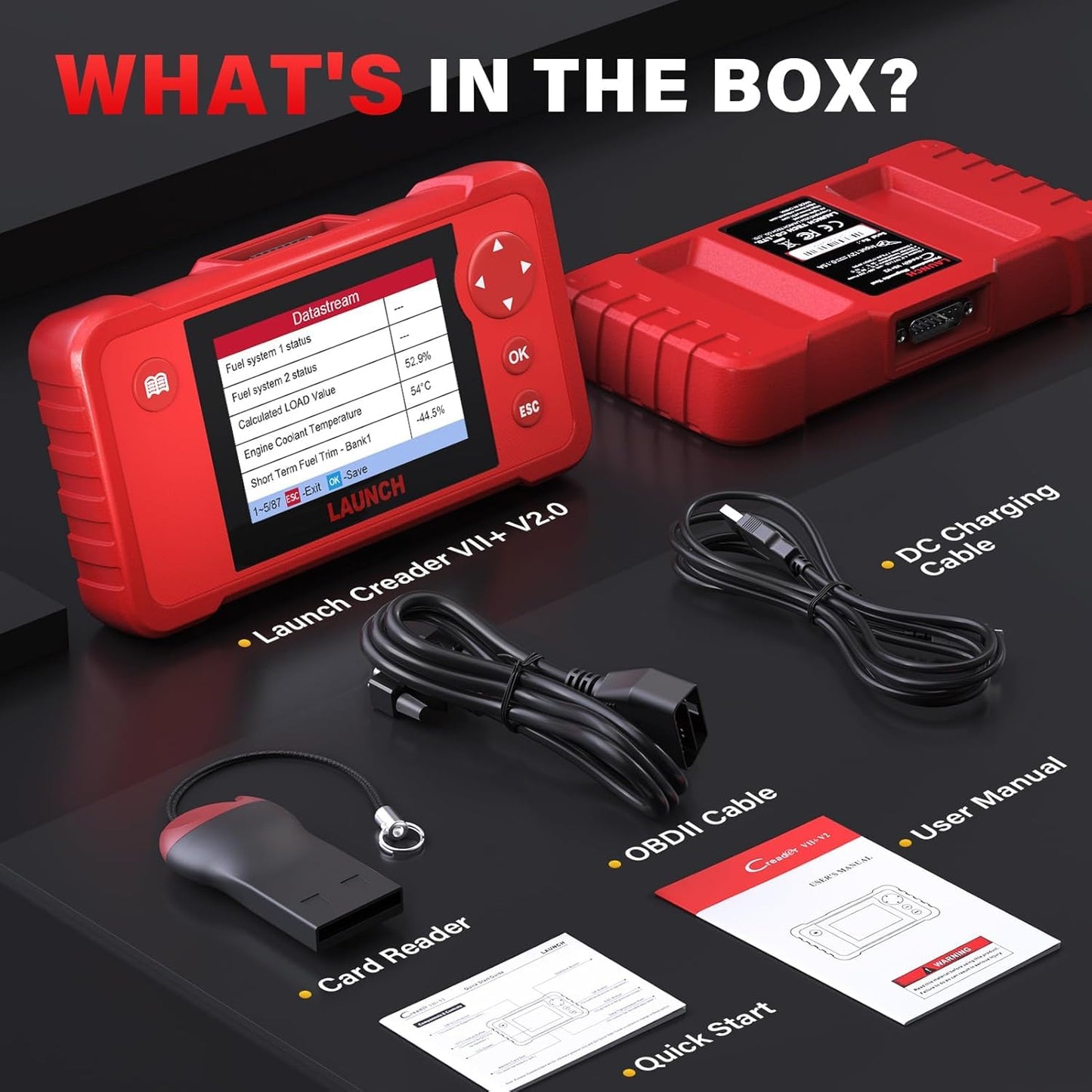 LAUNCH X431 Creader VII+ V2.0 2025 OBD2 Scanner with 3 Reset Functions
