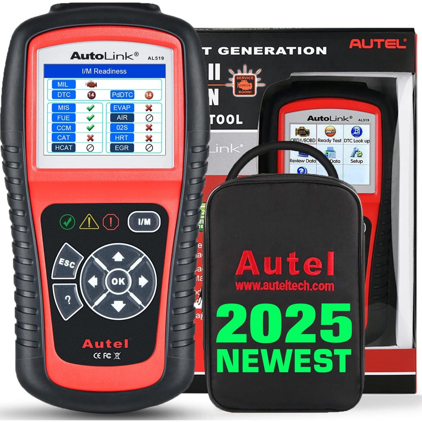Autel AL519 OBD2 Scanner – Full Mode 6 CAN Code Reader