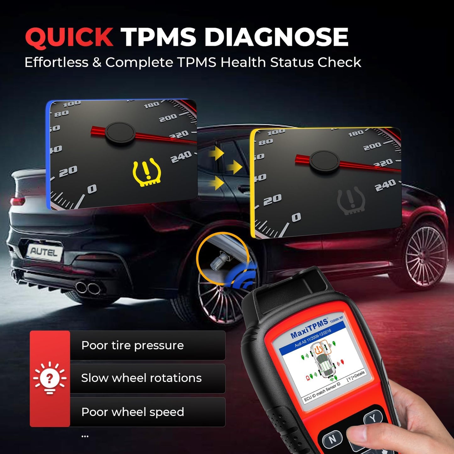 Autel MaxiTPMS TS508WF WiFi TPMS Tool – 2025 Version