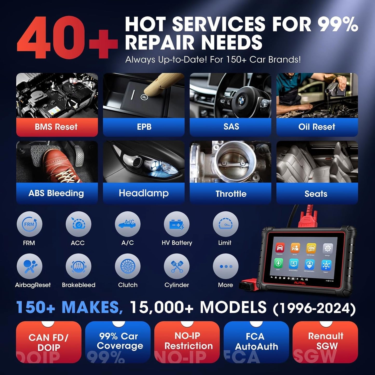 Autel MaxiPRO MP900 2025 ECU Coding & Bi-Directional OBD2 Scanner