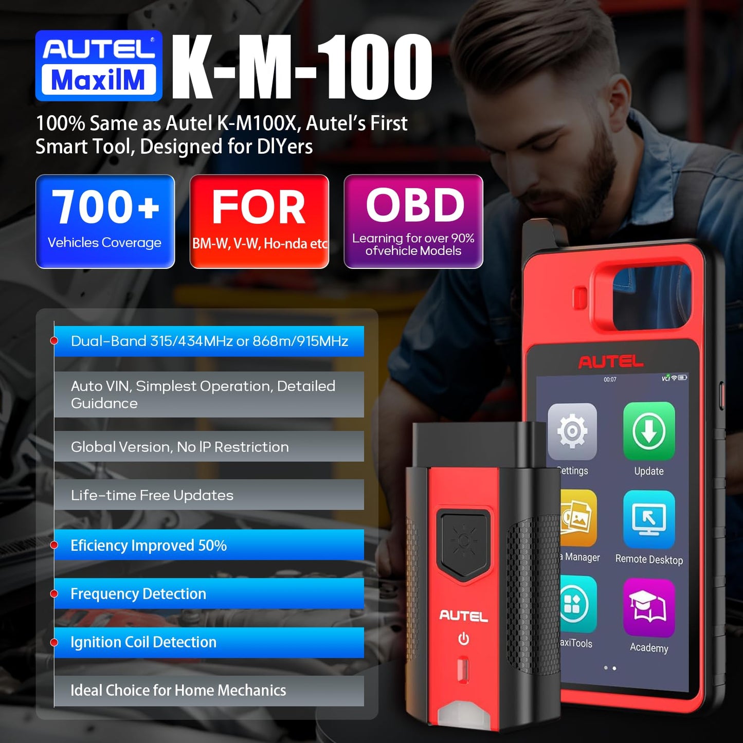 Autel MaxiIM KM100 Programmer Tool – Wireless OBD Key Programming