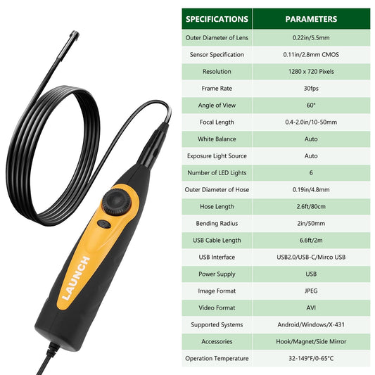 Launch X431 VSP-100 HD Endoscope Borescope Camera