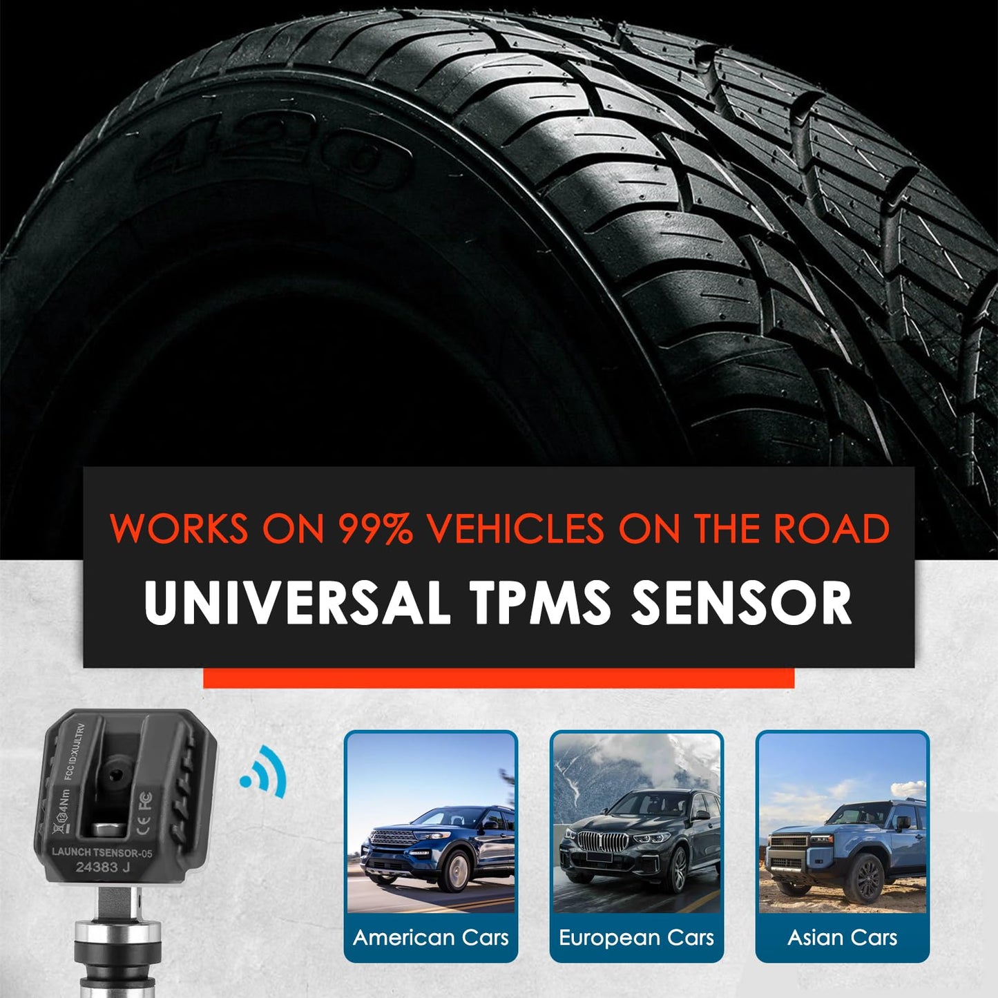 LAUNCH TSENSOR-05 TPMS Sensors 4-Pack 315/433MHz