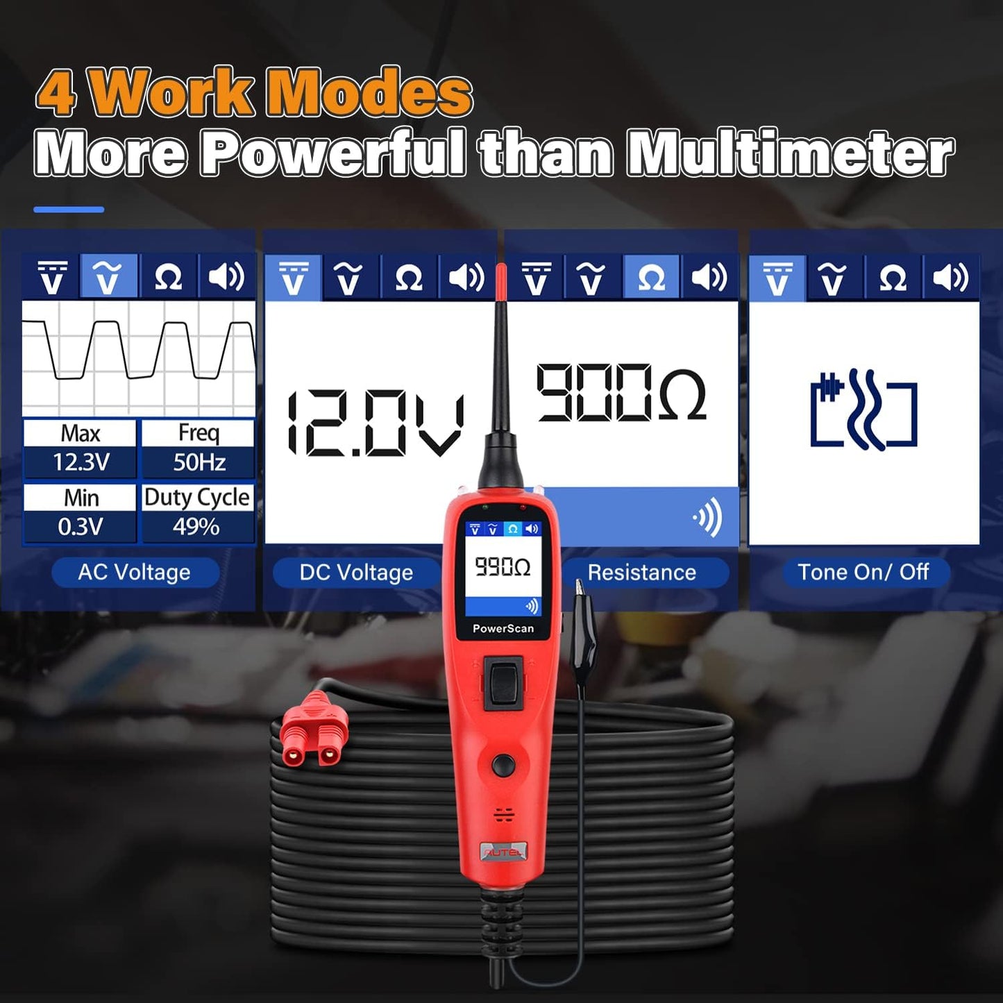 Autel PowerScan PS100 Circuit Tester 2025 – 12V–24V Probe Tool