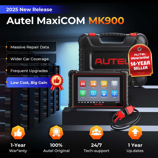 Autel MaxiCOM MK900 Diagnostic Scanner 2025 - Bidirectional, 40+ Resets