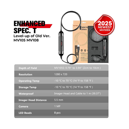 Autel MaxiCheck MX900 Scanner + Free MV108 Videoscope (2025)