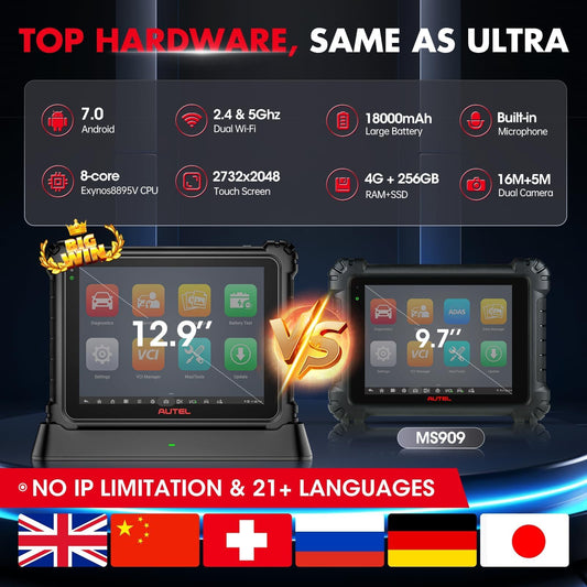 2025 Autel MaxiCOM Ultra Lite Scanner – Advanced ECU Coding & 40+ Services