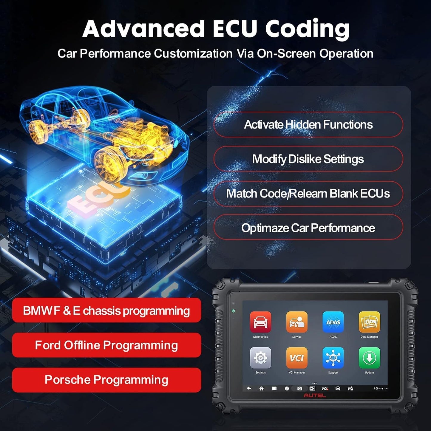 Autel MaxiCOM MK906 Pro ECU Coding Scanner with MV108S Camera