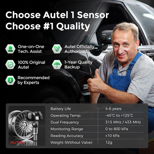 Autel 2-in-1 TPMS Sensors 20-Pack | 315MHz & 433MHz Programmable