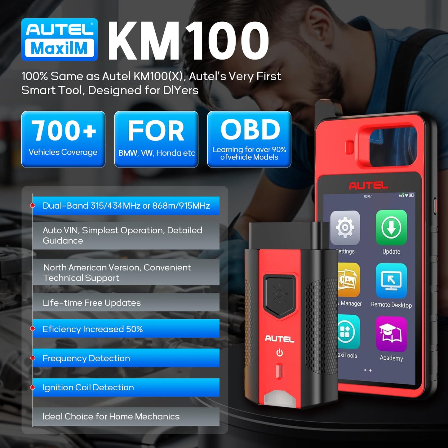 AUTEL MaxiIM KM100 Key Programming Tool | 2025 Handheld Version