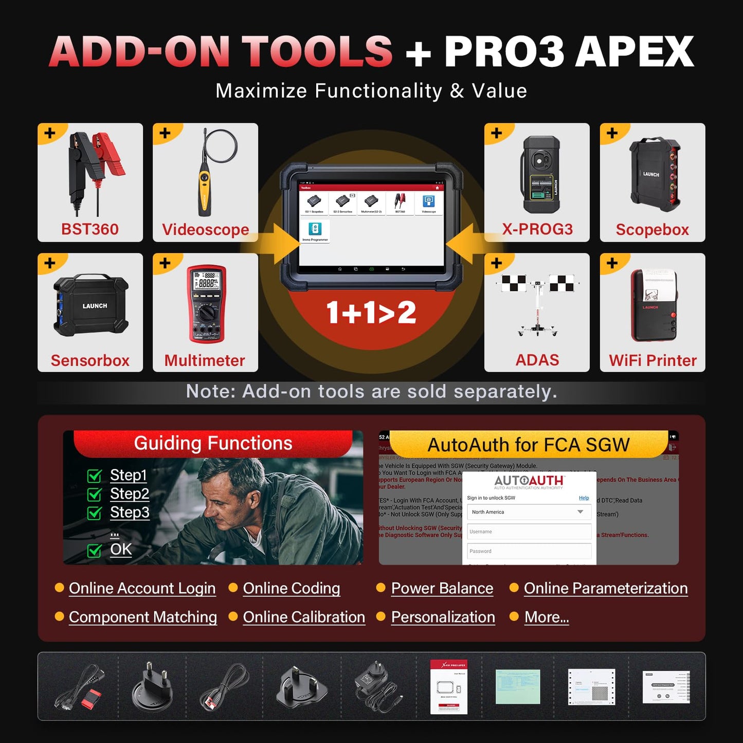 Launch X431 PRO3 APEX Wireless OBD2 Scanner 2025 Upgrade