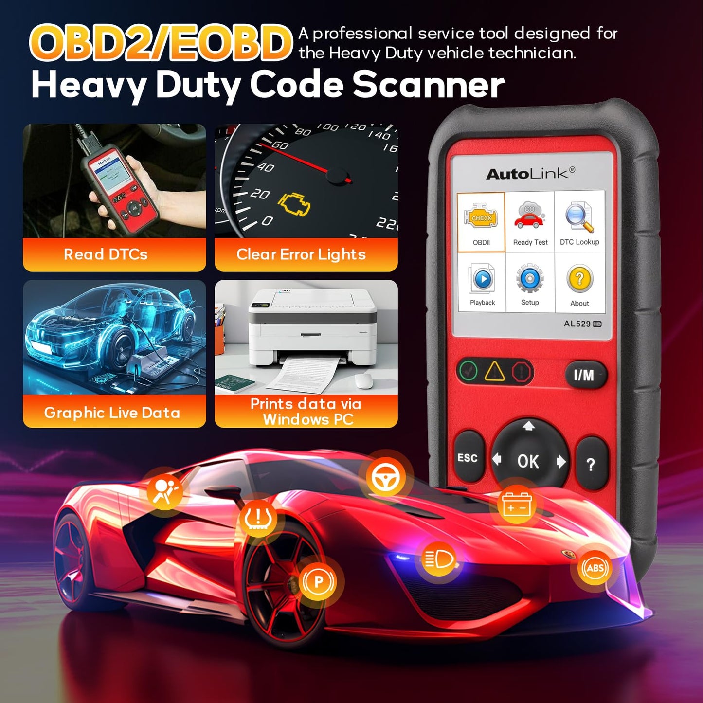 Autel AutoLink AL529HD OBD2 Scanner for Cars & Trucks – AutoVIN