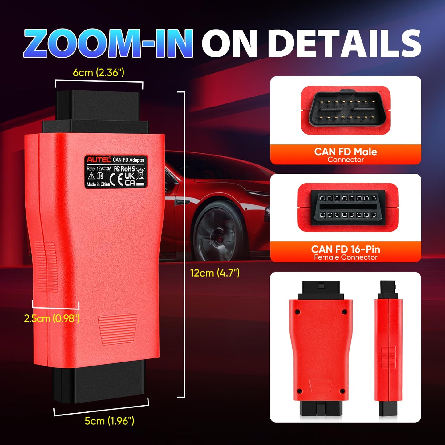 Autel CAN FD Adapter 2025 for MK808S, MS906, MK908, MX808