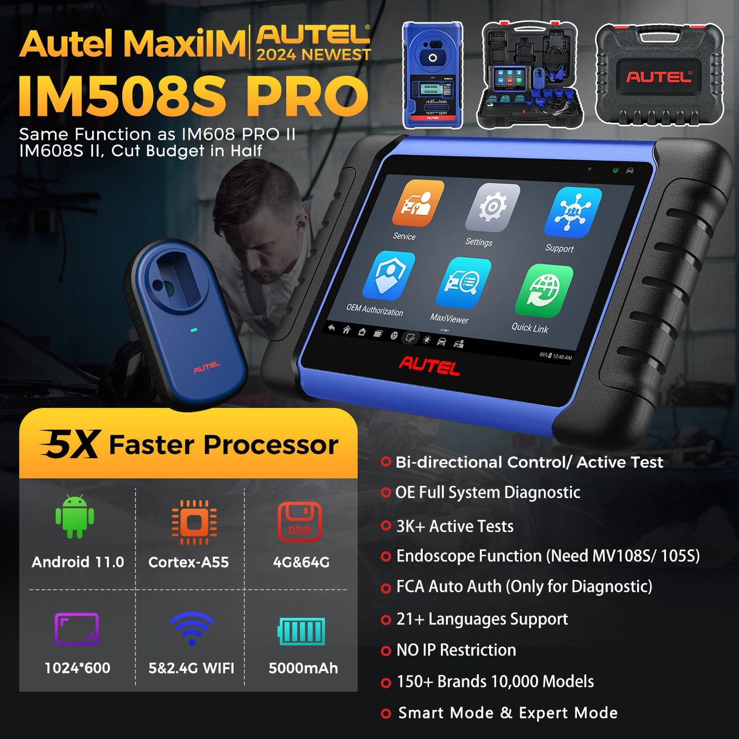 Autel MaxiIM IM508S 2025 with XP400 PRO | 40+ Services & ECU Coding