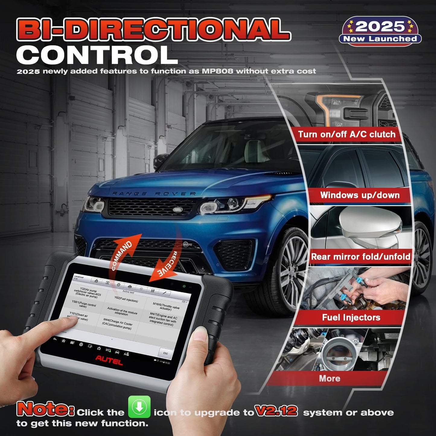 Autel MK808BT PRO 2025 Wireless Bidirectional OBD2 Scanner Tool