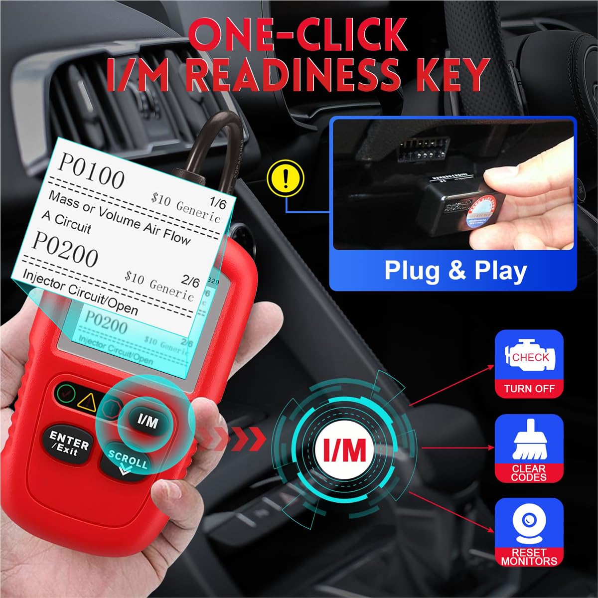 Autel AutoLink AL329 OBD2 Scanner – Upgraded AL319 Code Reader