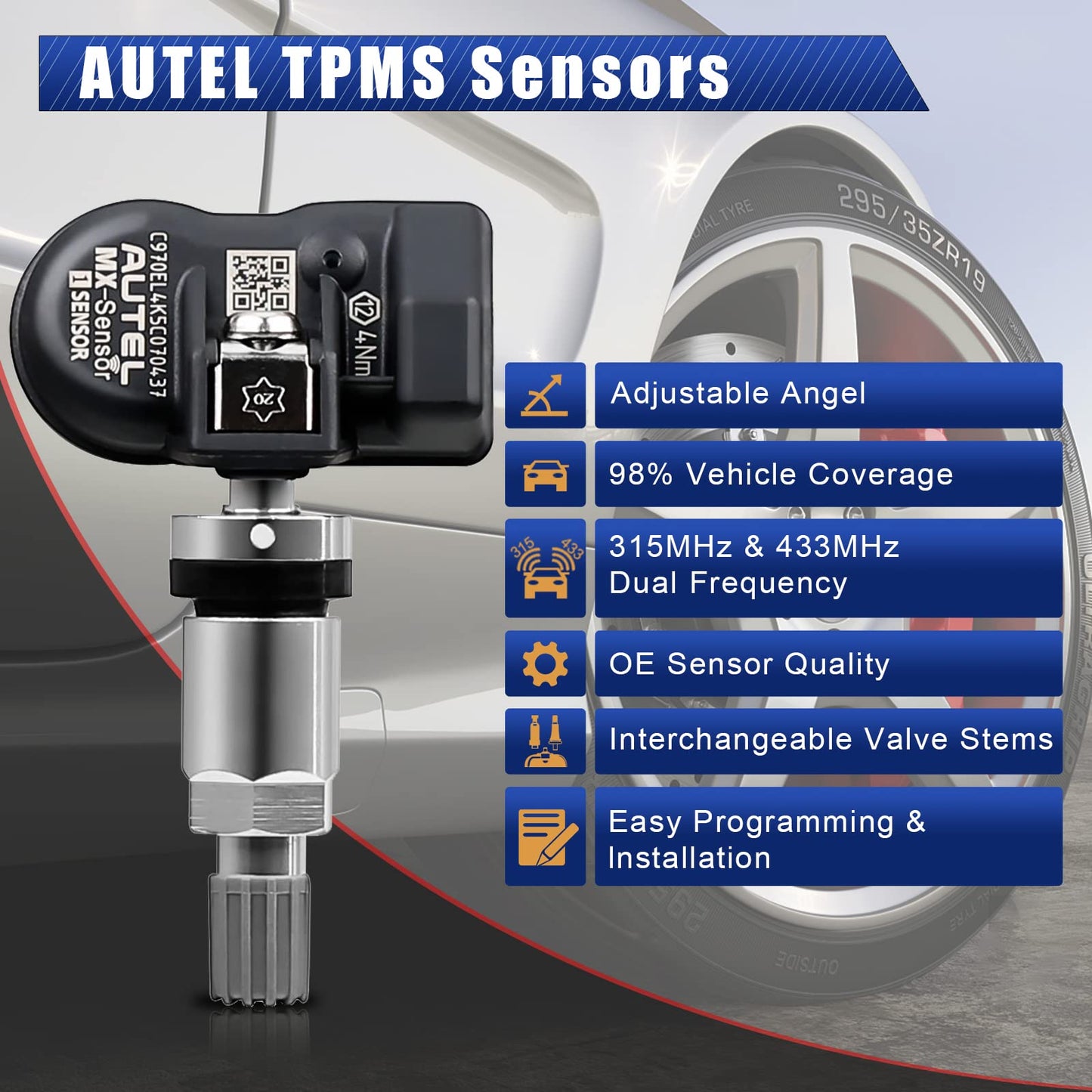 Autel MX-Sensor TPMS 2-in-1 Tire Pressure Sensors (4PCS)