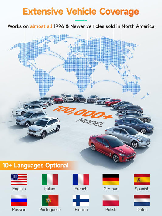 ANCEL AD410 OBD2 Scanner - Enhanced Car Code Reader for 1996+ Vehicles