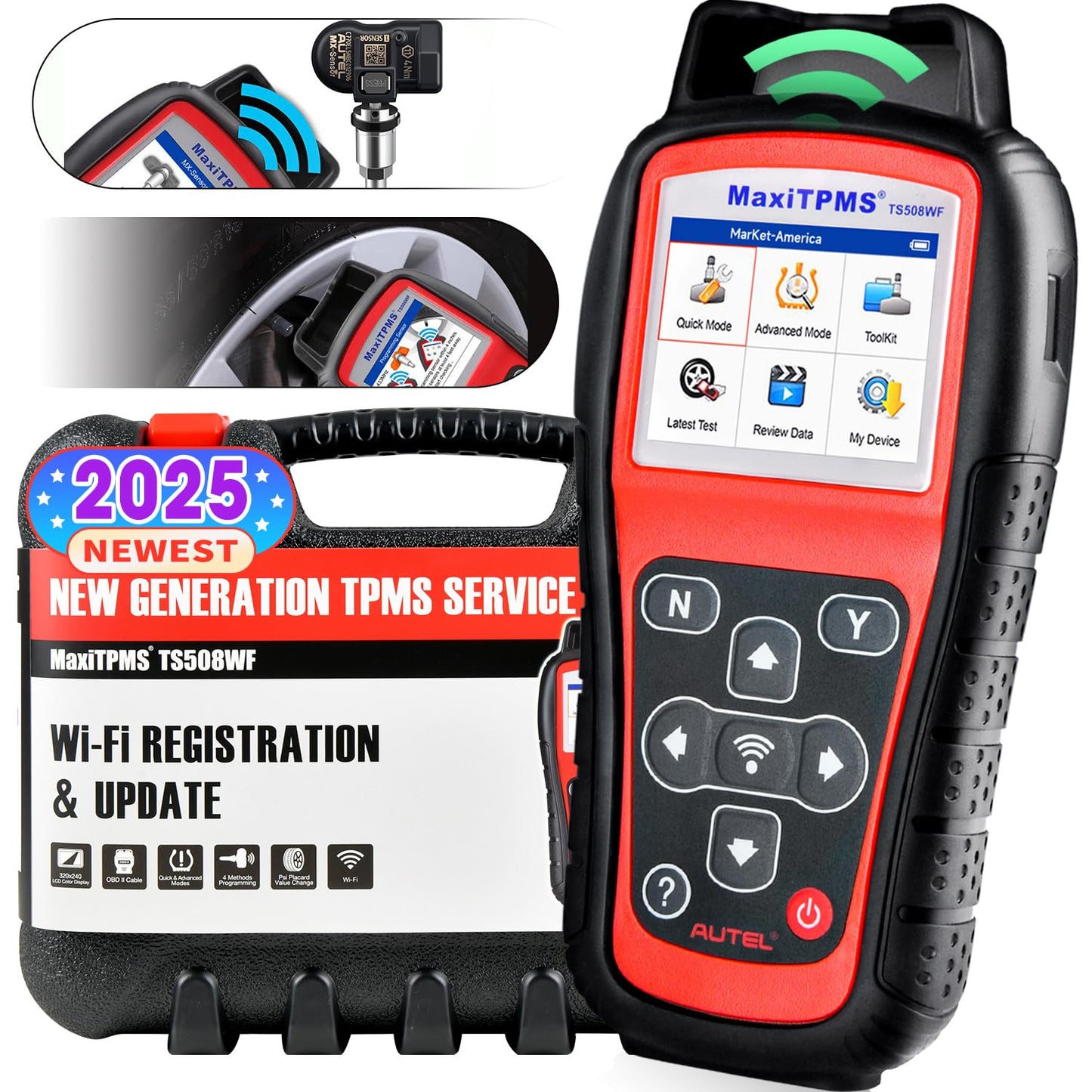 Autel MaxiTPMS TS508WF WiFi TPMS Programming & Reset Tool 2025