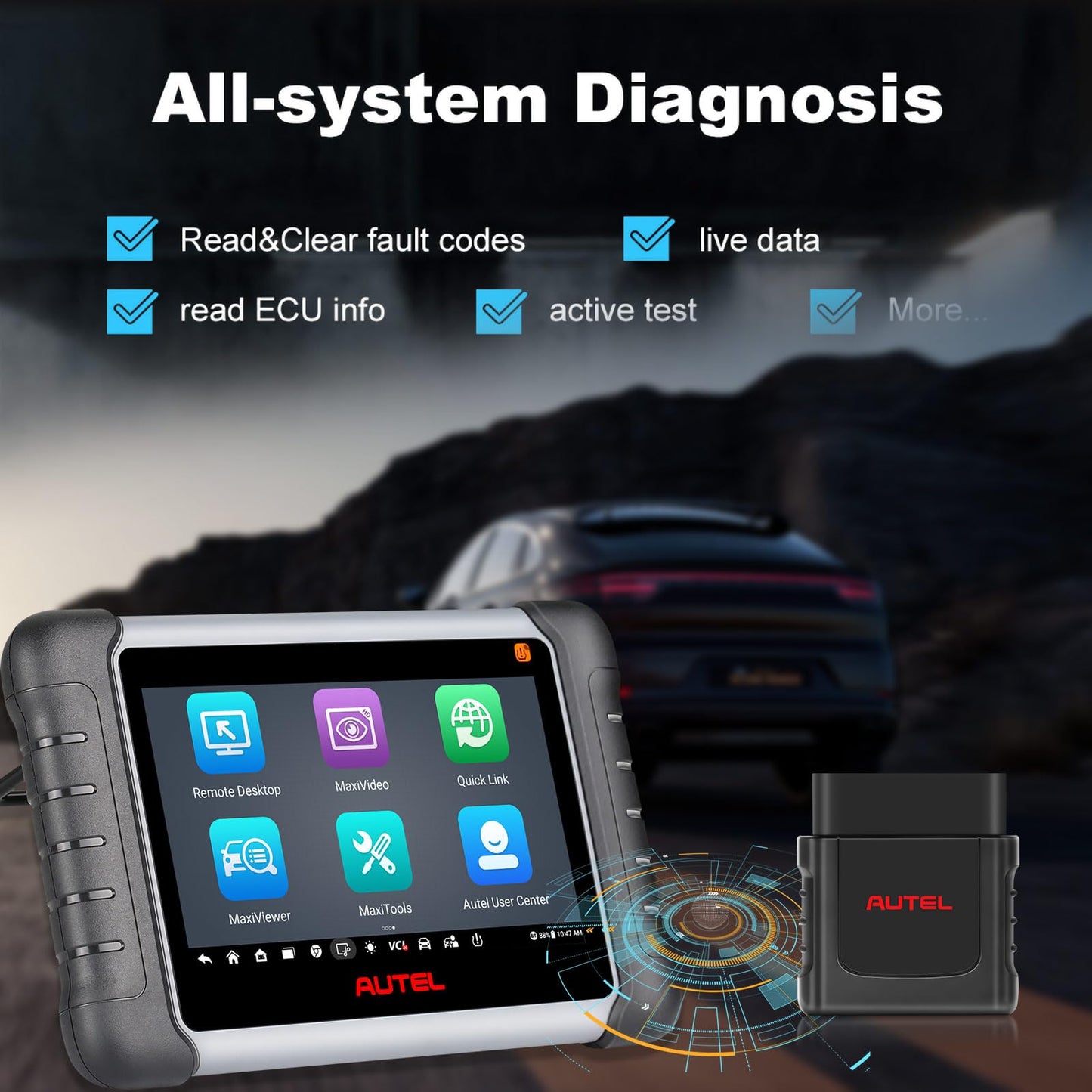 Autel MaxiPRO MP808Z-TS OBD2 Scanner – Full TPMS & 30+ Service Functions