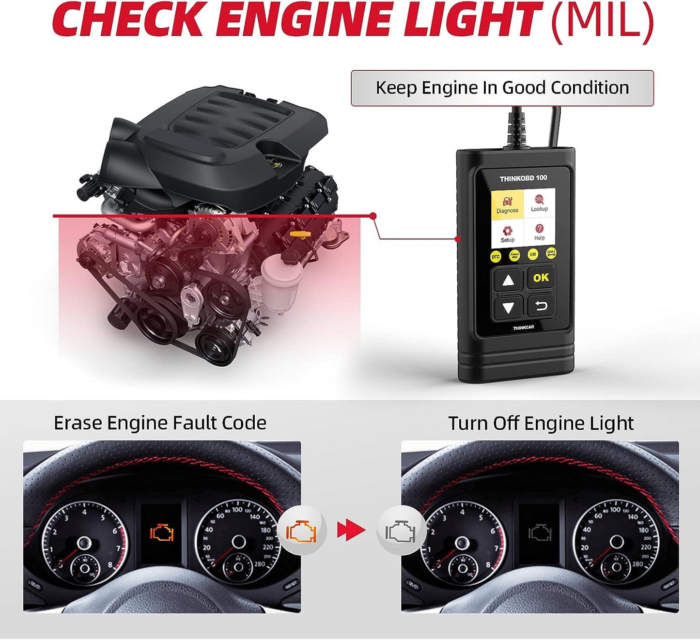 ThinkOBD 100 OBD2 Scanner – Check Engine Code Reader