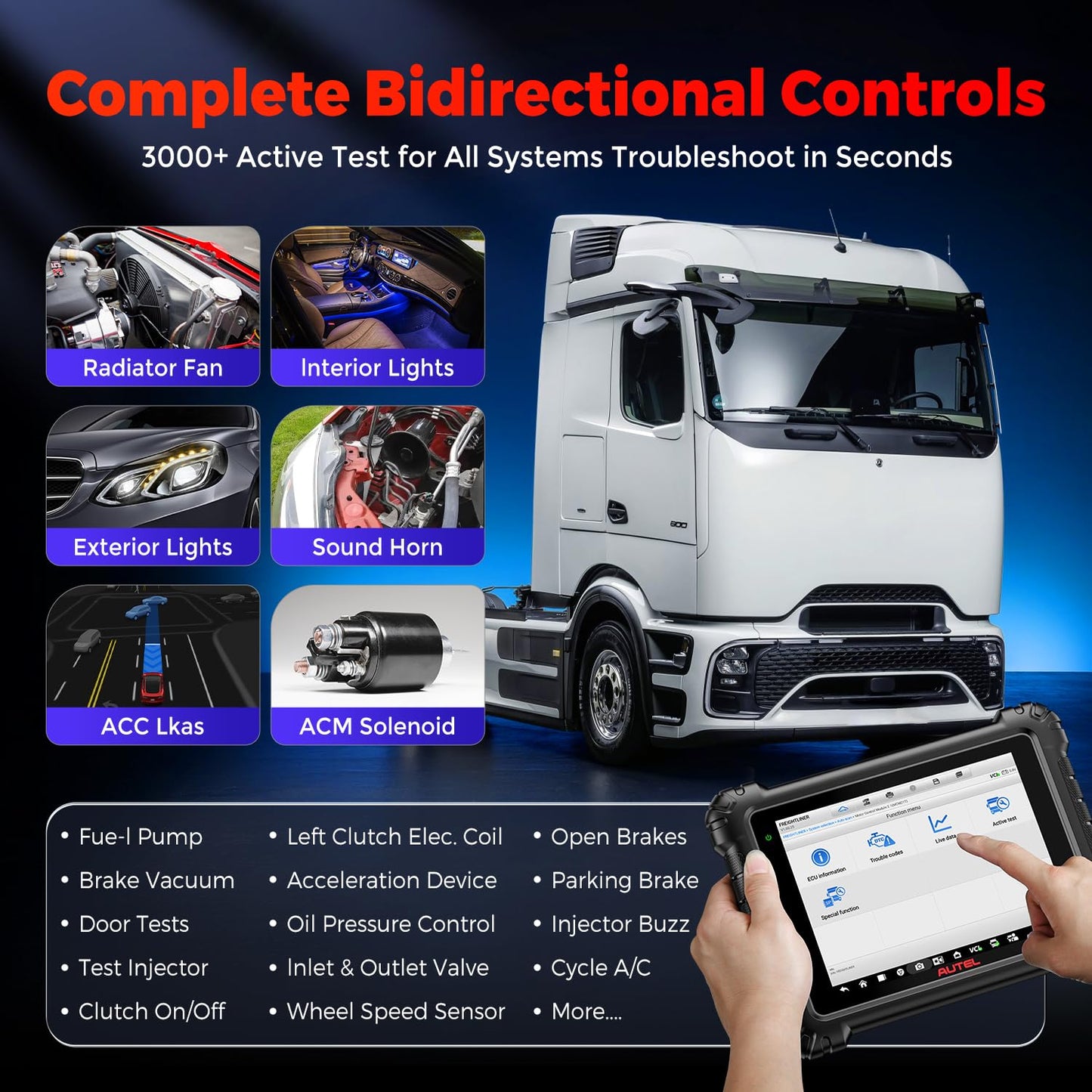 Autel MS909CV Heavy Duty Truck Scanner | 2025 Top CV Diagnostic Tool