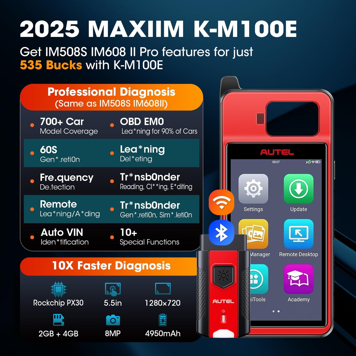 Autel MaxiIM KM100E 2025 Key Programmer & Diagnostic Tool