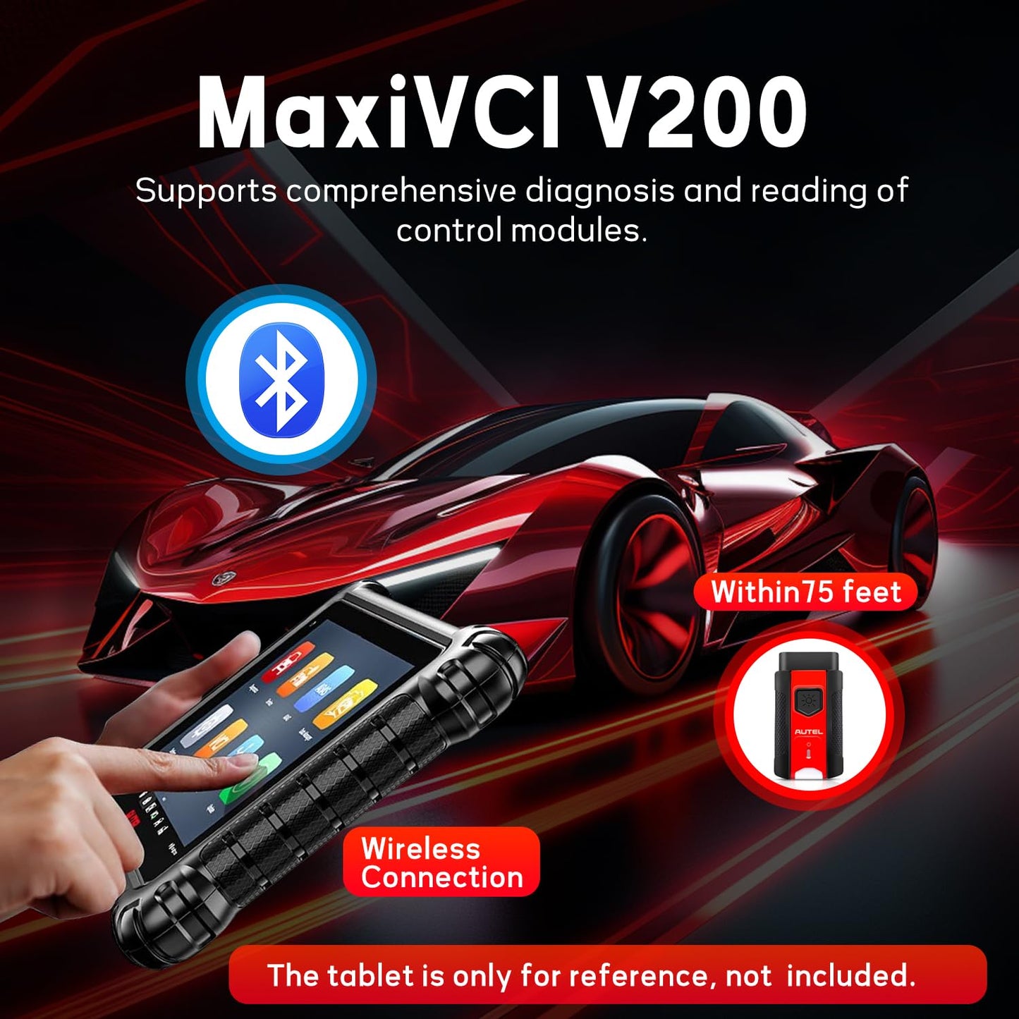 Autel MaxiVCI VCI200 Bluetooth OBD2 Connector – DoIP & CAN FD