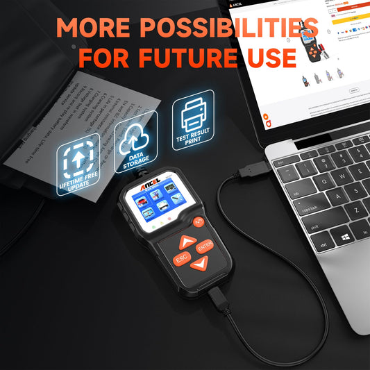 ANCEL BA301 6V & 12V Car Battery Tester with Cranking & Charging System Test