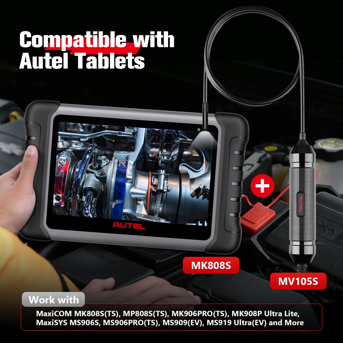 Autel MaxiVideo MV105S Inspection Camera – 5.5mm Digital Borescope