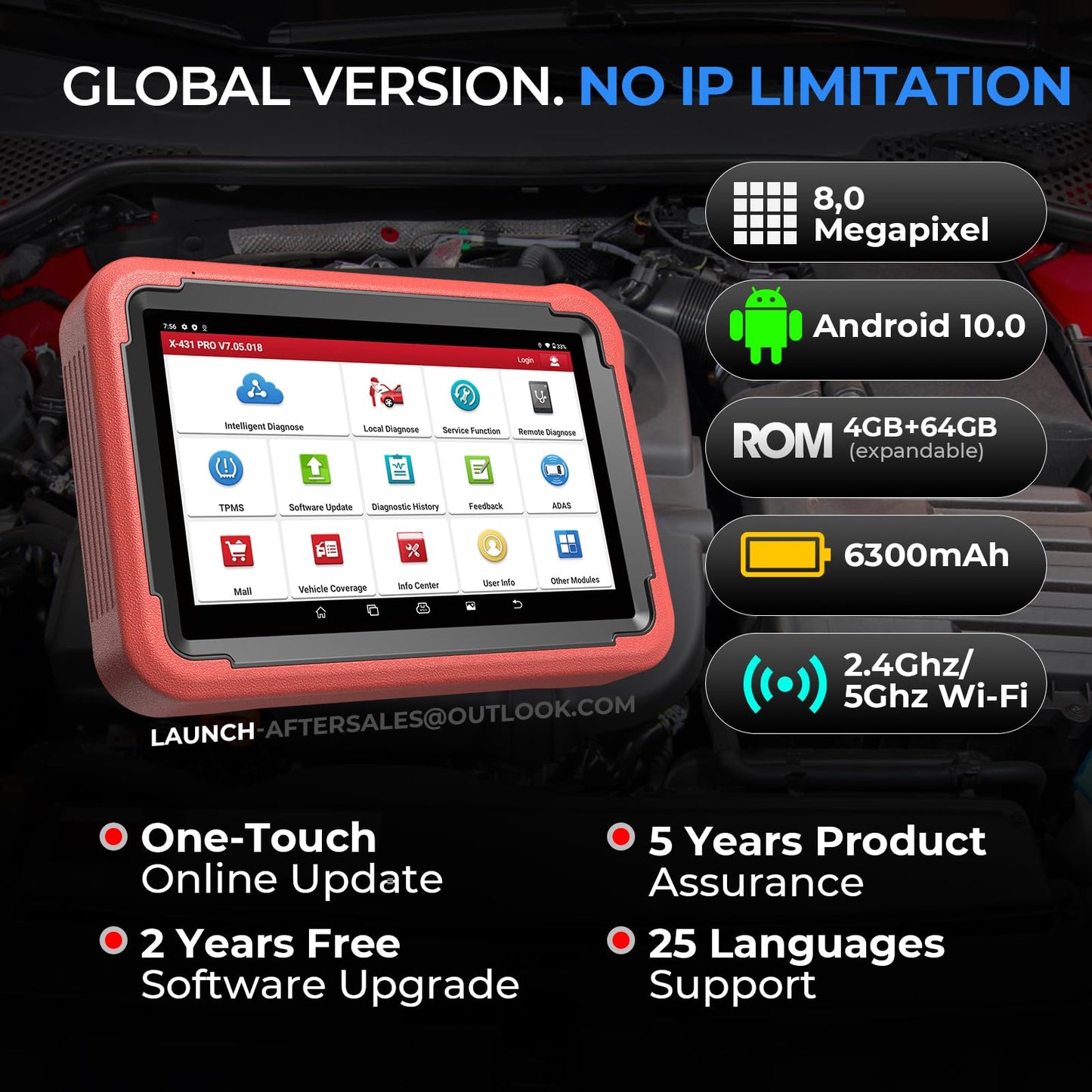 LAUNCH X431 PROS V+ 5.0 Elite 2025 OBD2 Scanner