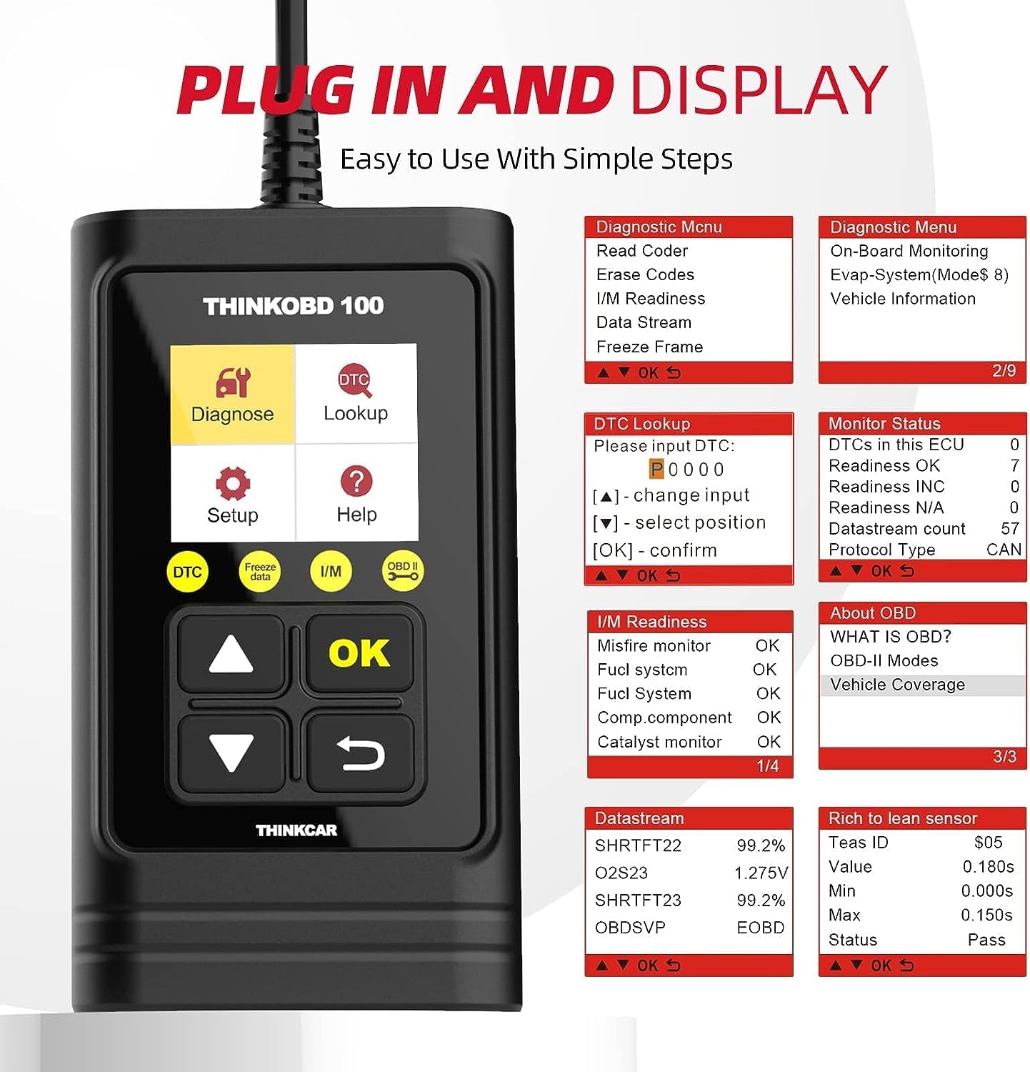 ThinkOBD 100 OBD2 Scanner – Check Engine Code Reader
