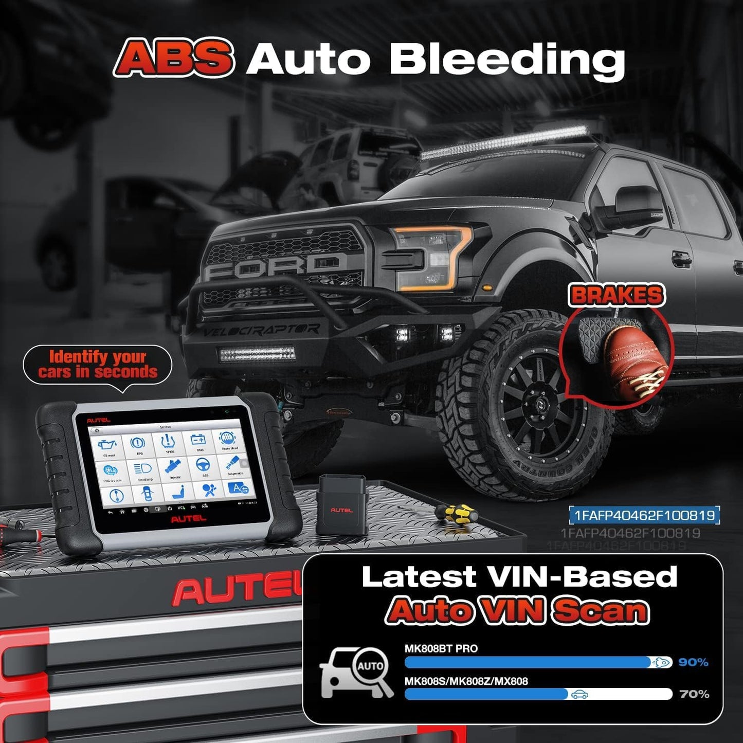 Autel MK808BT PRO 2025 Wireless Bidirectional OBD2 Scanner Tool
