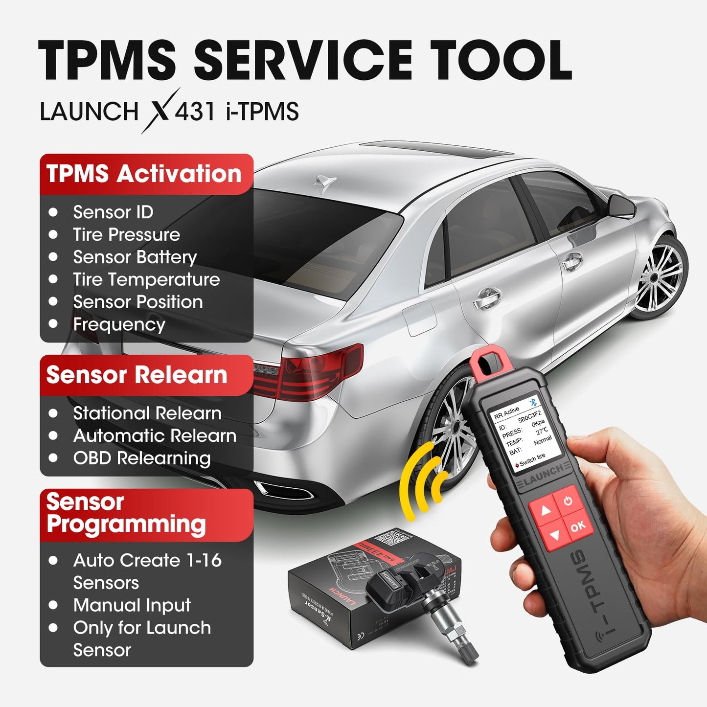 LAUNCH X431 i-TPMS TSGUN 2025 - Advanced TPMS Sensor Service Tool