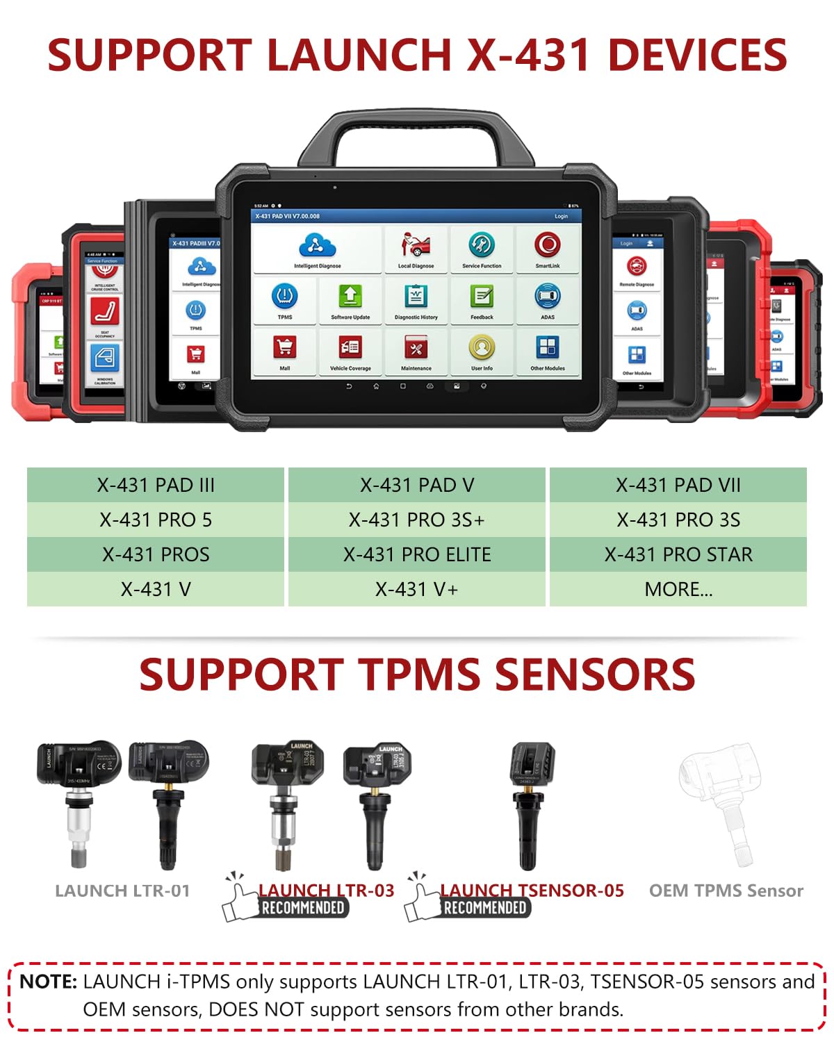 LAUNCH X431 i-TPMS Tire Pressure Tool 2025
