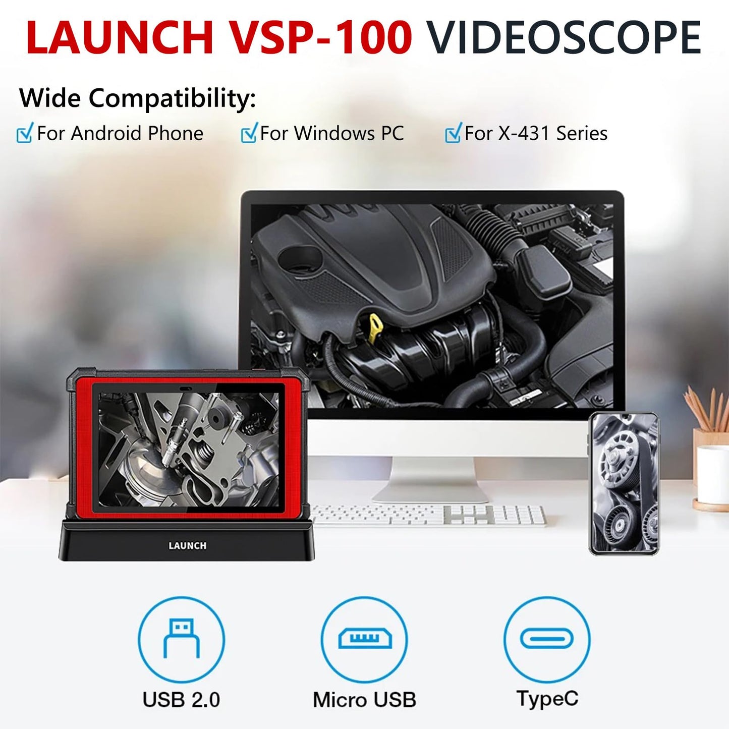 Launch X431 VSP-100 HD Endoscope Borescope Camera