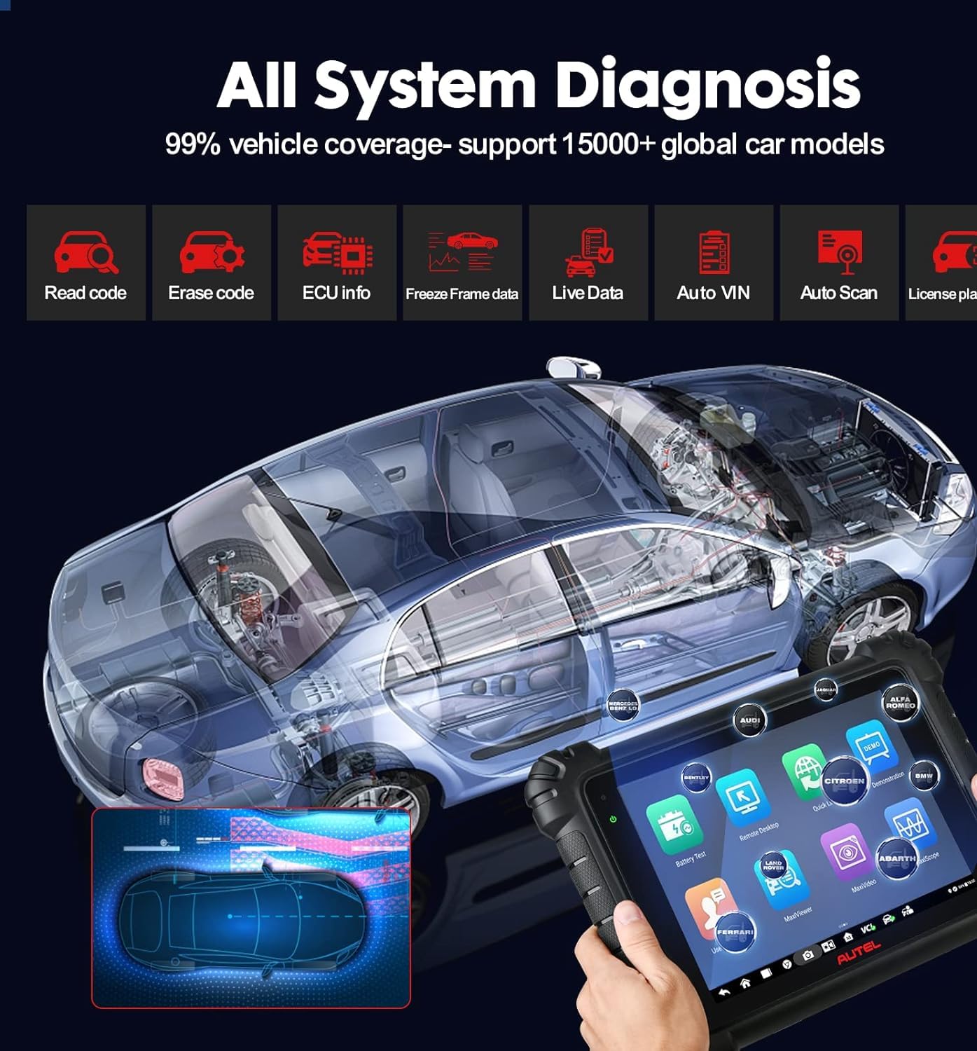 Autel MaxiCOM MK906 Pro ECU Coding Scanner with MV108S Camera