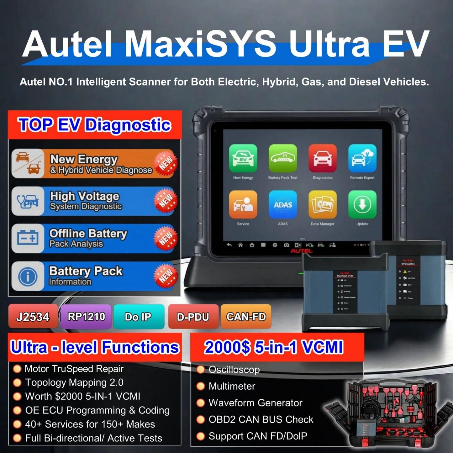 Autel MaxiSys Ultra EV 2025 – High-Voltage EV Diagnostic Tool