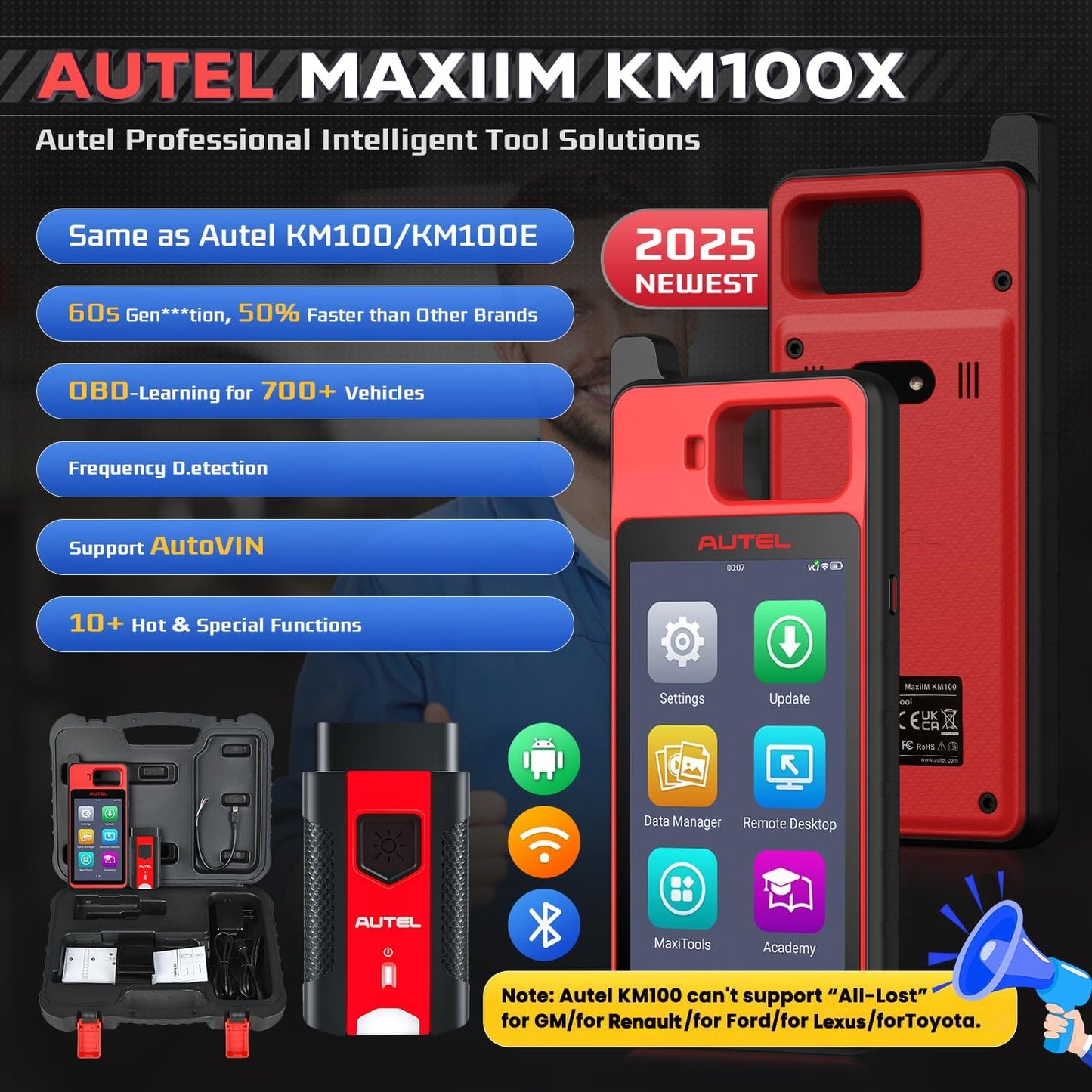 Autel MaxiIM KM100X 2025 OBD2 Key Programmer with APB112